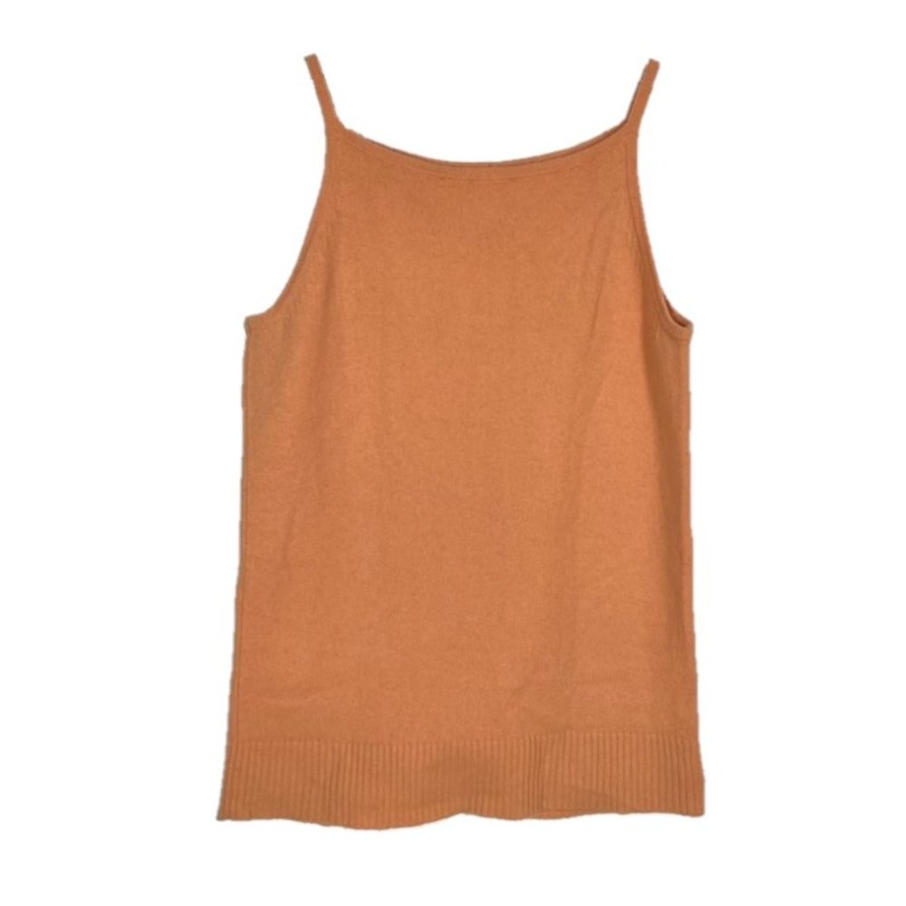 Bergdorf Goodman Cashmere High Neck Knit Sweater Tank Top Size Medium - Picture 3 of 4